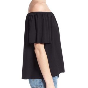 BP Black off-the-shoulder flowy shirt